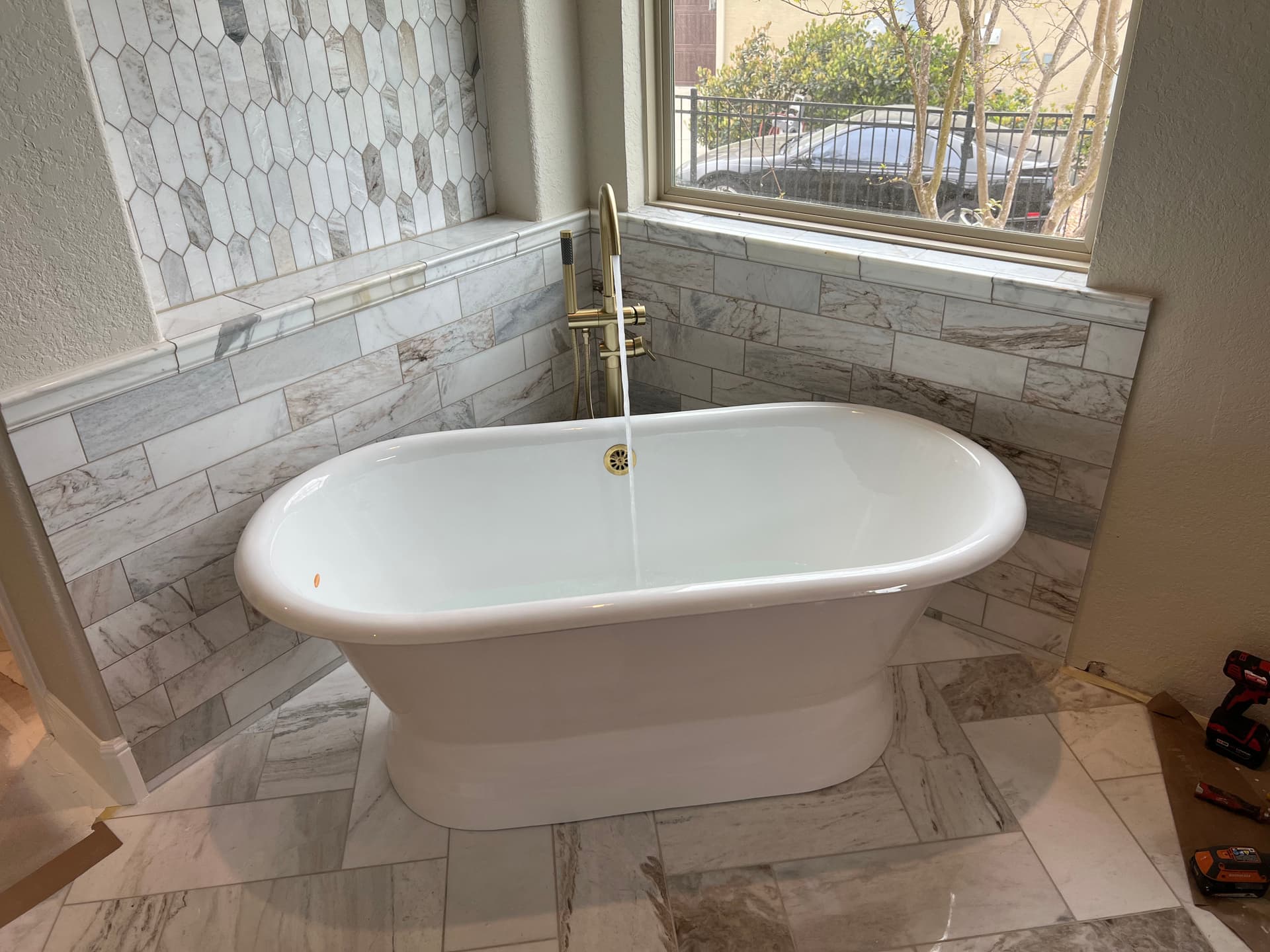 Corner Tub Out, Freestanding Tub In - Here's What That Really Takes image
