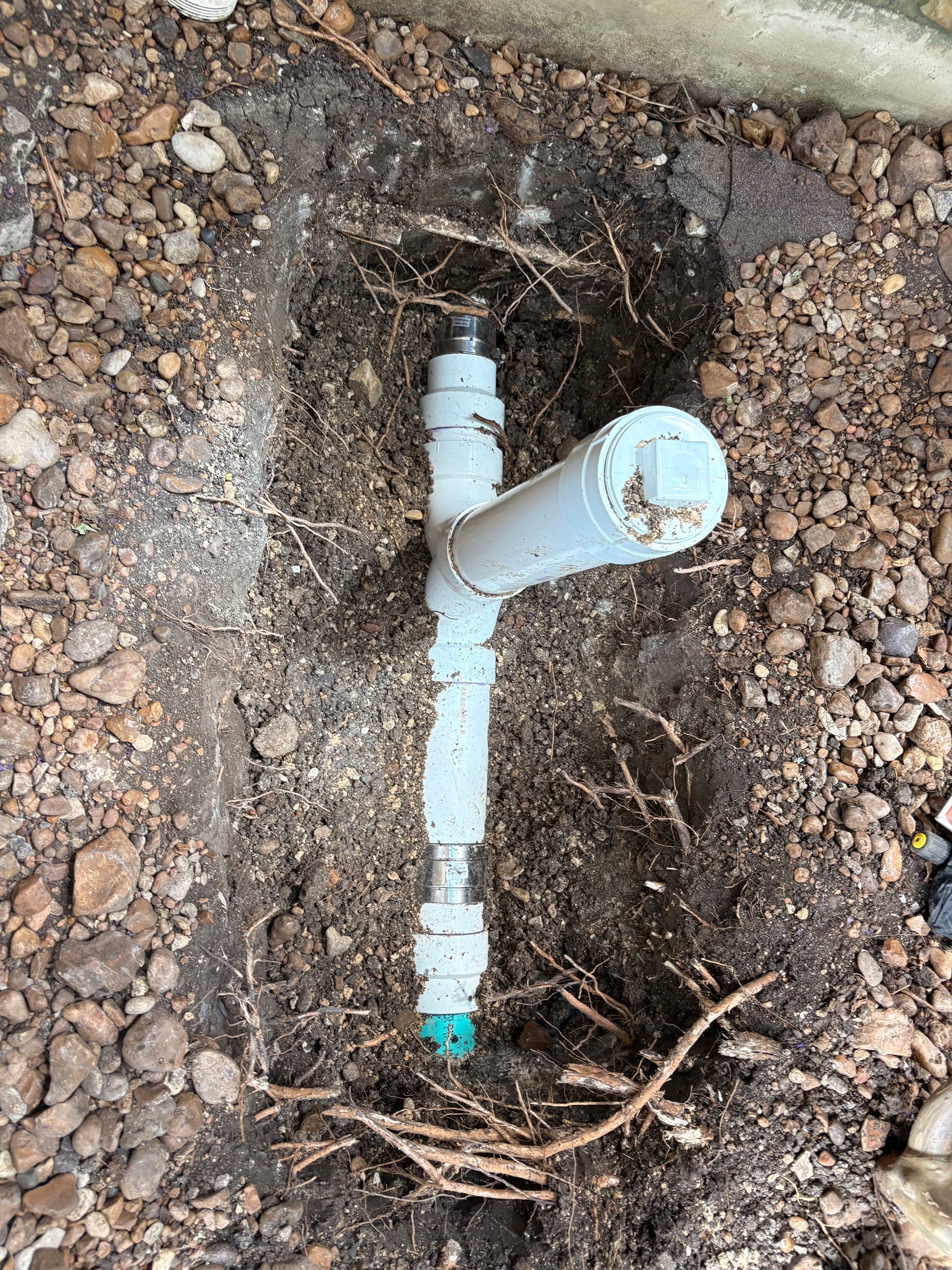 Gallery photos for Broken Sewer Line Repair With a New Cleanout Added: Image #1