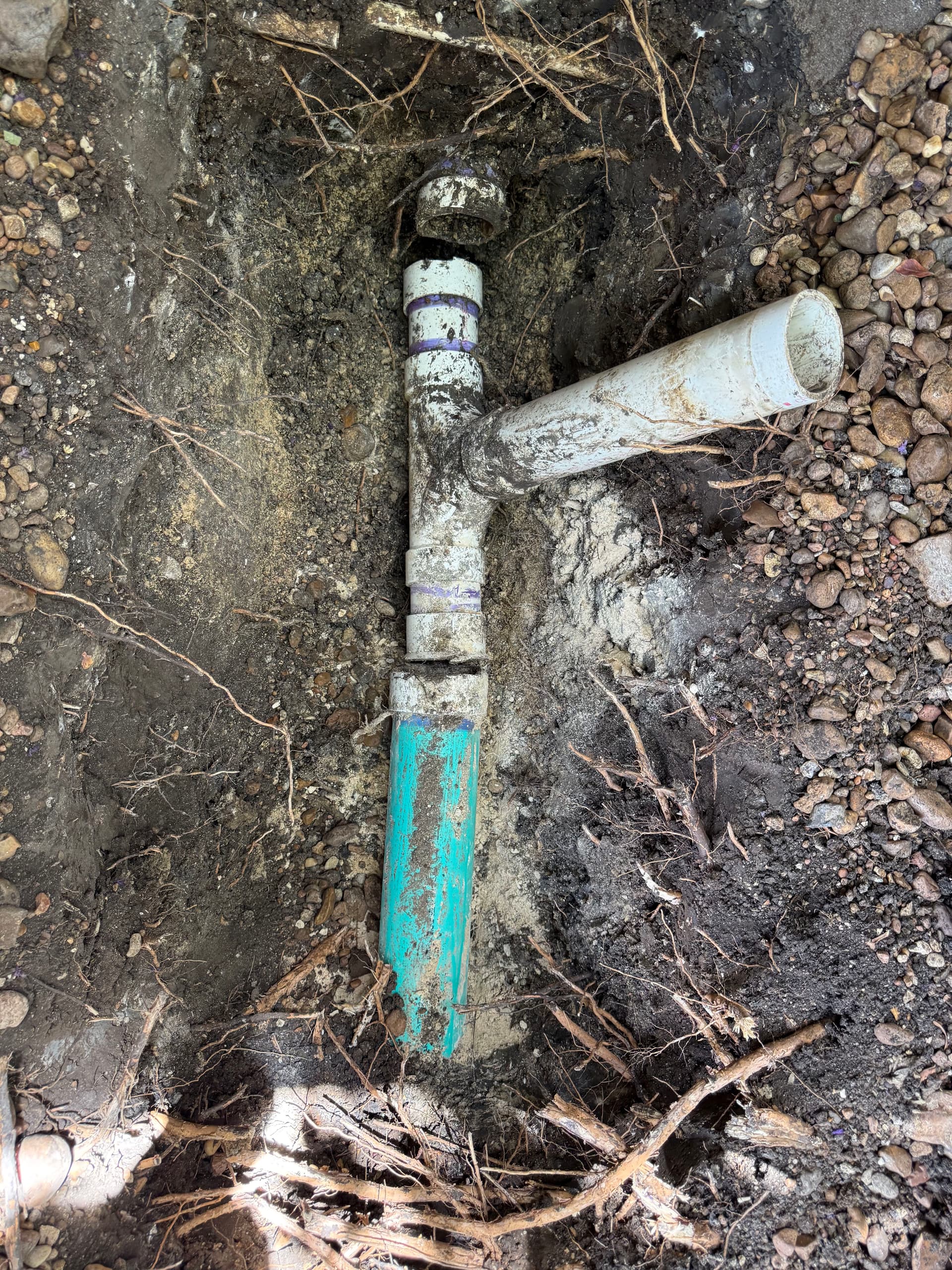 Broken Sewer Line Repair With a New Cleanout Added image