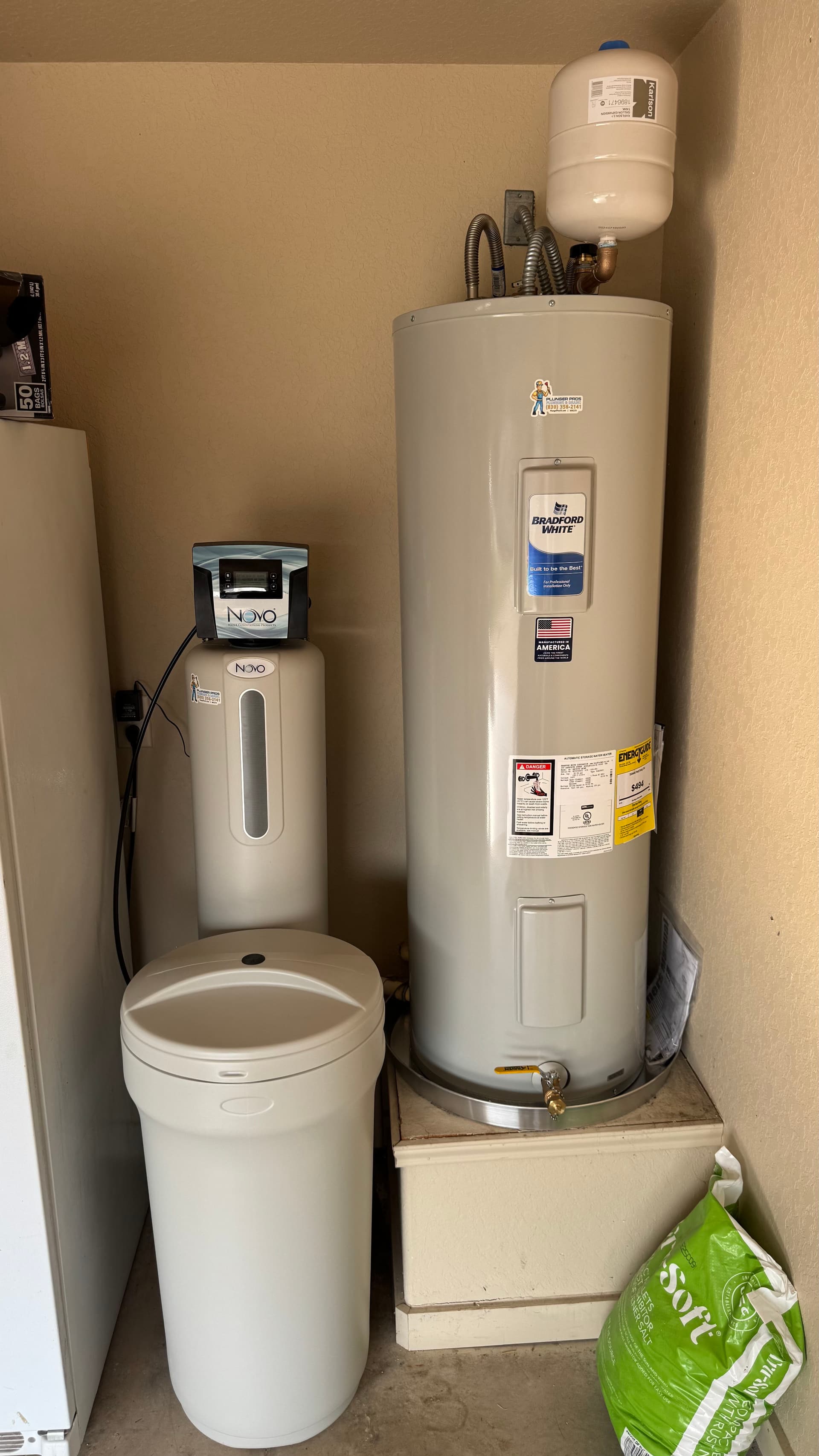 New Electric Water Heater and Water Softener Installation image
